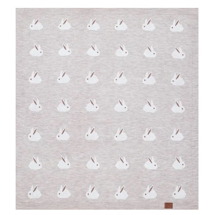 Cozy Rabbit Blanket - Beige Melange