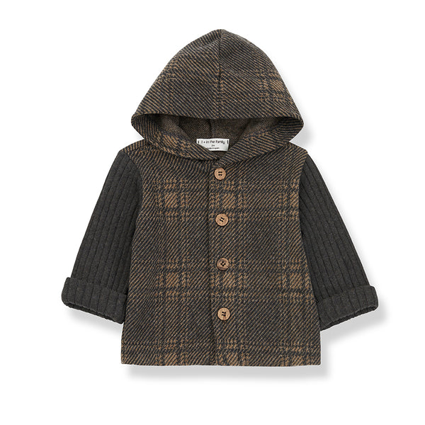 +1 in the family -Plaid Hooded Jacket
