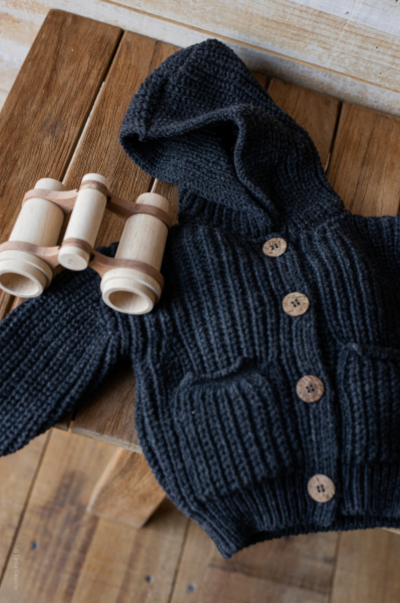 +1 in the family - Hooded Wool Cardigan