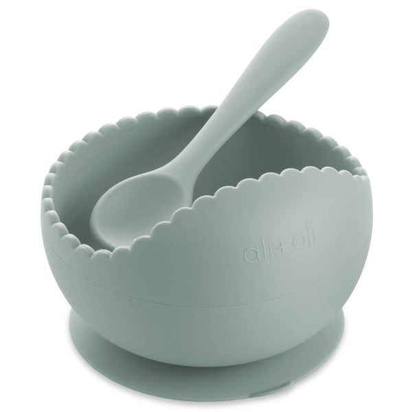 Ali + Oli Silicone Suction Bowl & Spoon Set